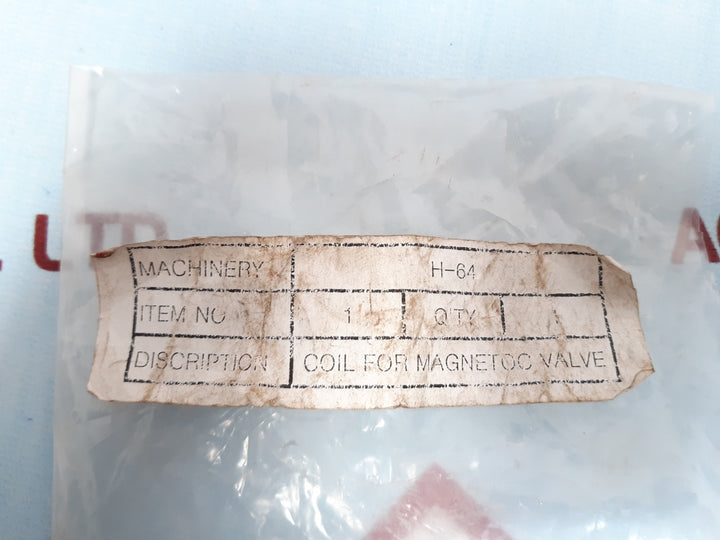 H-64 coil for magnetoc valve 0/110v