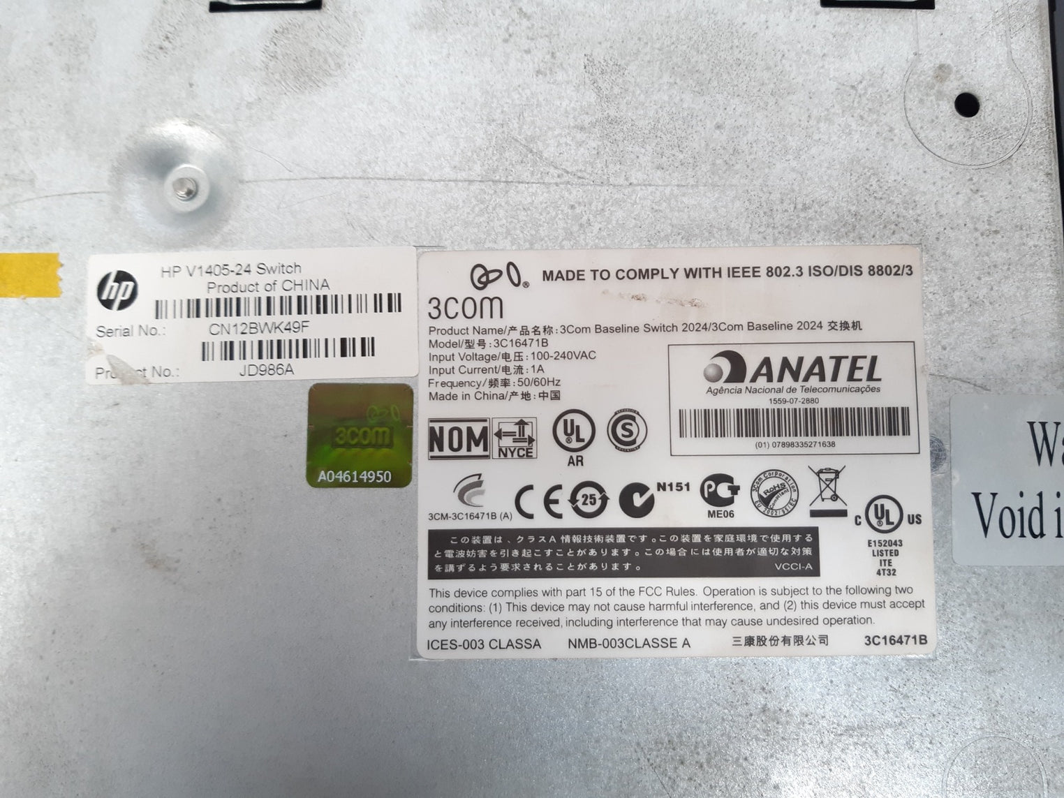 3com baseline switch 2024 3c16471b ethernet switch 10016355