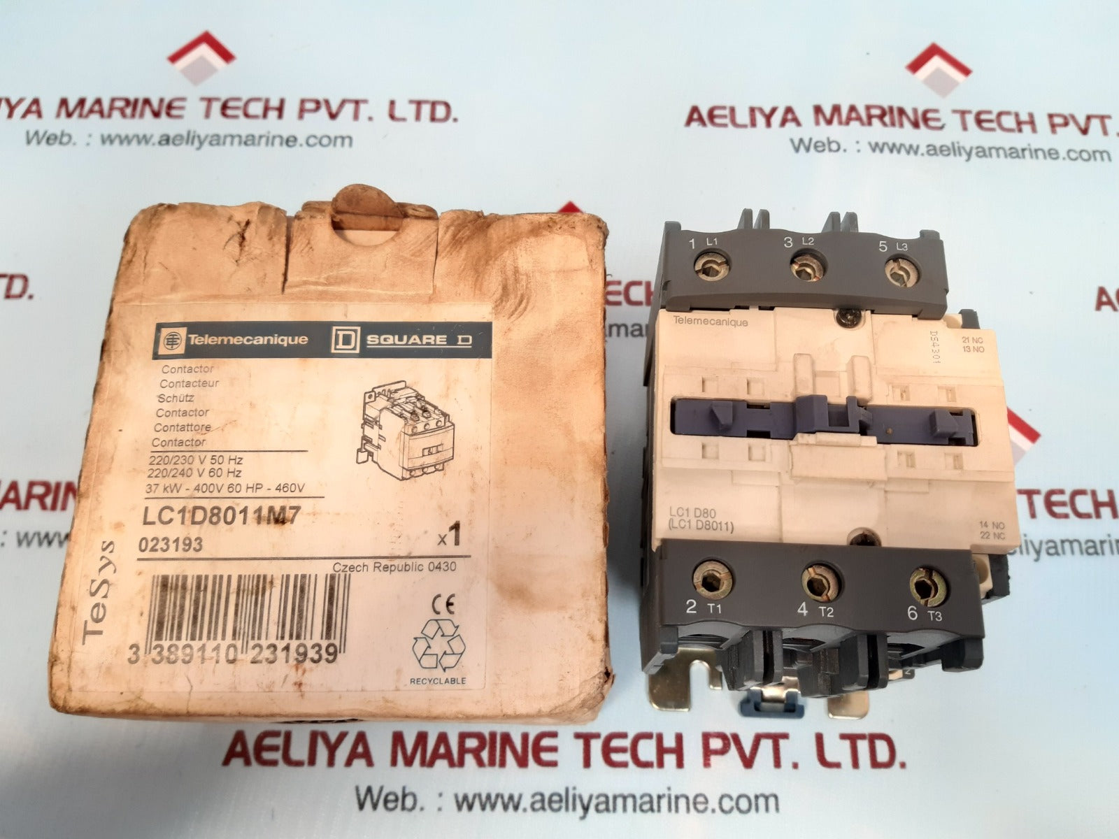 Telemecanique lc1d8011m7 contactor 220/230v 50 hz 220/240v 60 hz