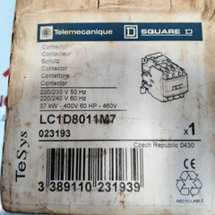 Telemecanique lc1d8011m7 contactor 220/230v 50 hz 220/240v 60 hz