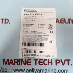 Baumer ifrm 12n1702/l inductive sensor