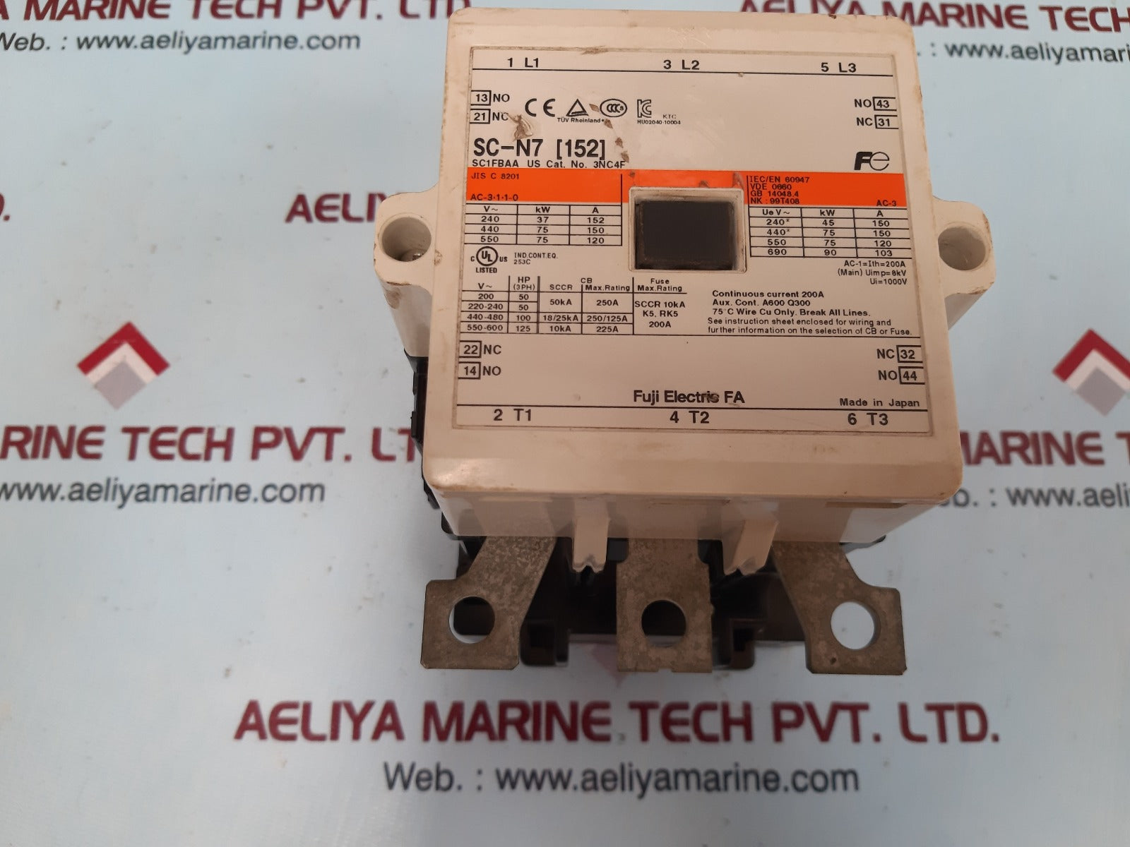 Fuji electric sc-n7 [152] magnetic contactor sc1fbaa nc4f