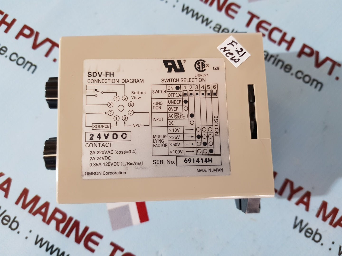 Omron sdv-fh2 voltage sensor 24vdc