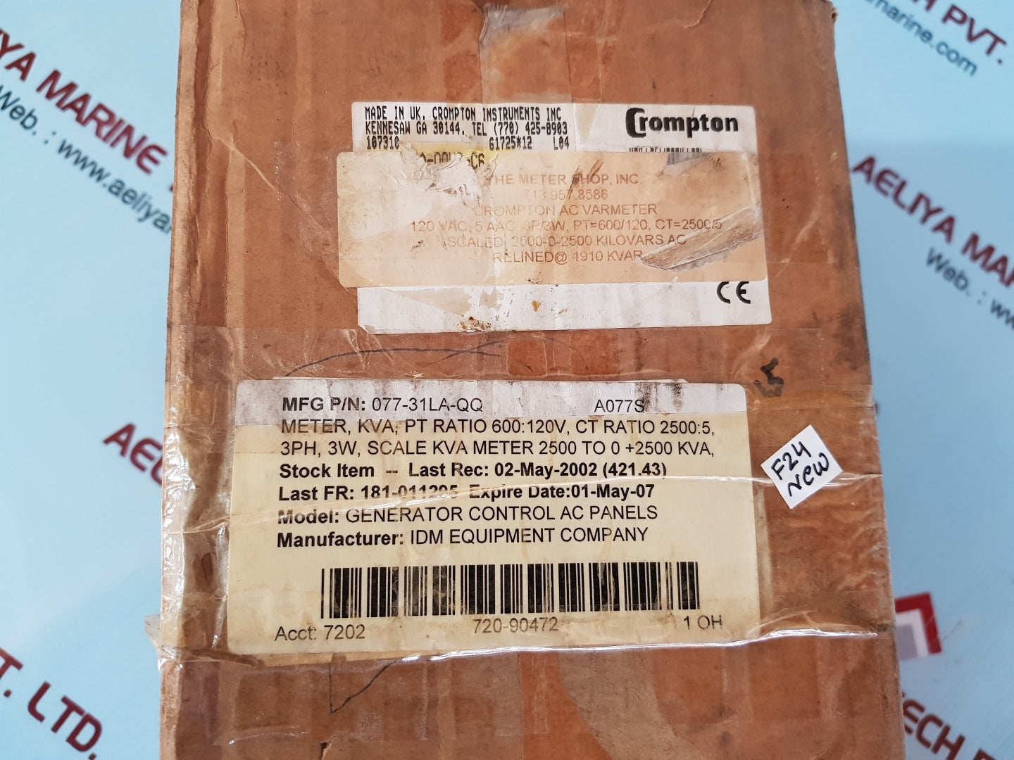 Crompton 077-31la-qq kilovars meter 