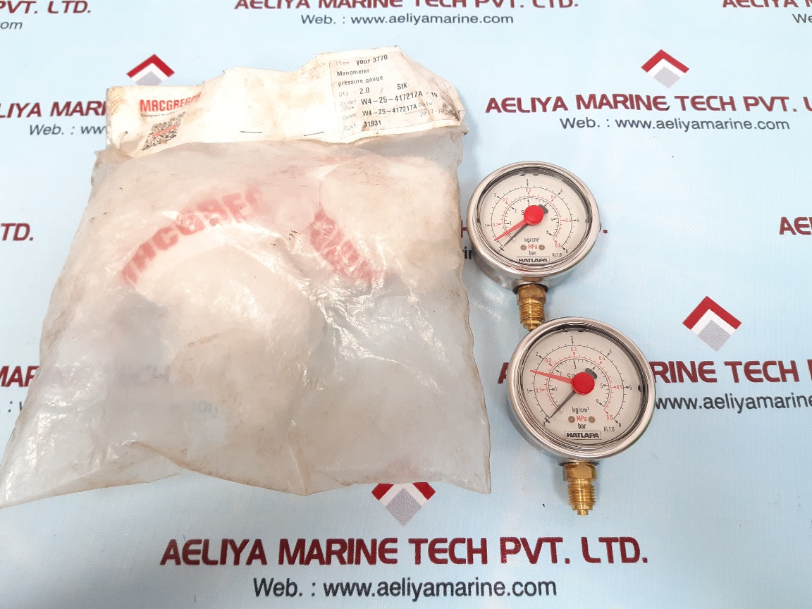 Hatlapa kl.1,6 en 837 pressure gauge New