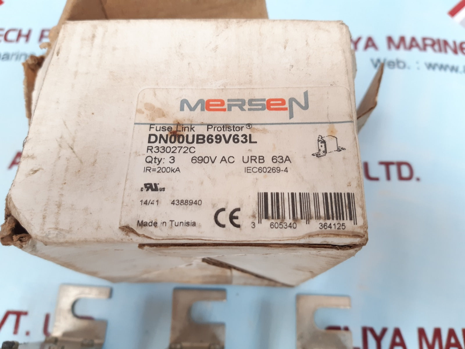 Ferraz shawmut dn00ub69v63l fuse 