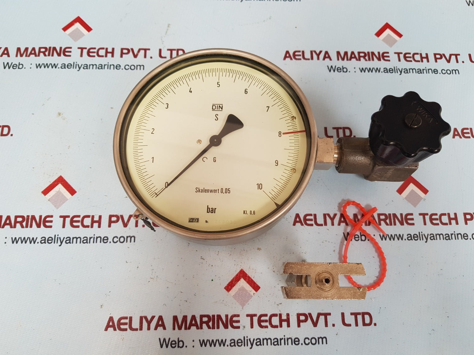 Wika kl 0.6 measuring manometer high precision gauge 0- to 10 bar