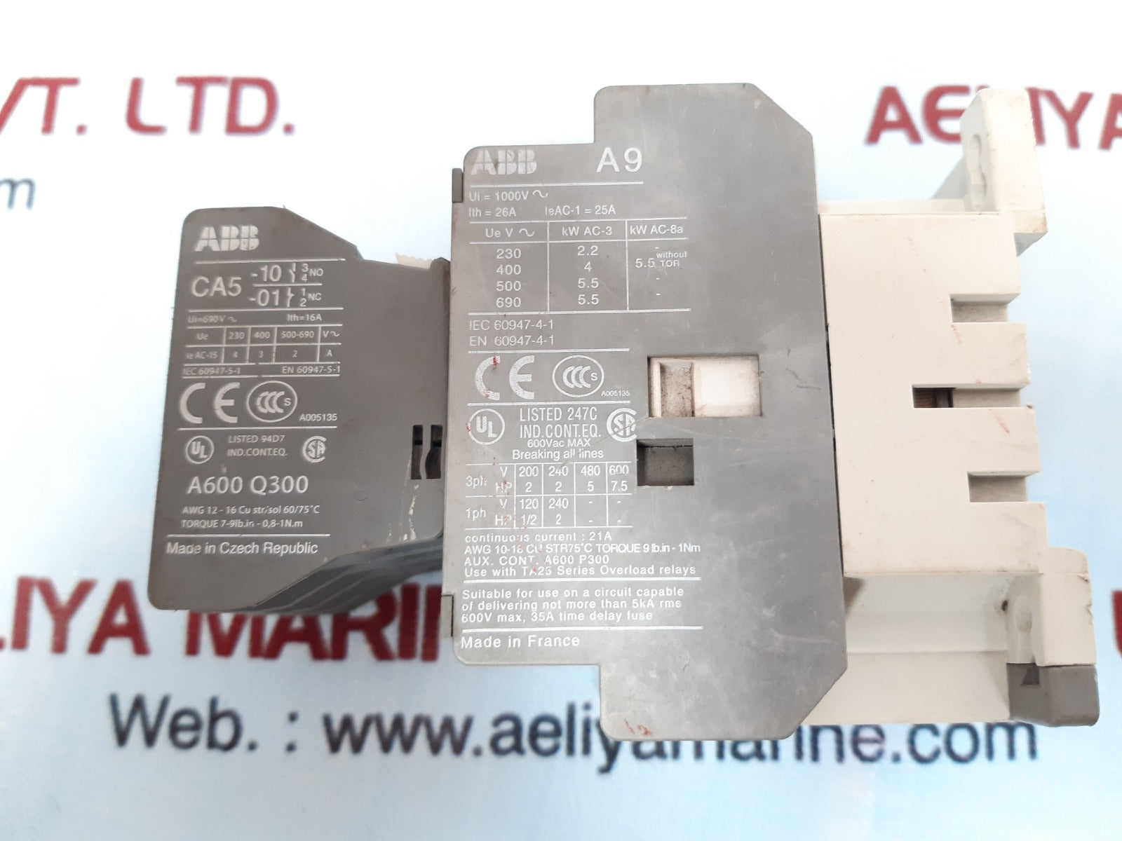 Abb a9/ca5-01 auxiliary contactor  