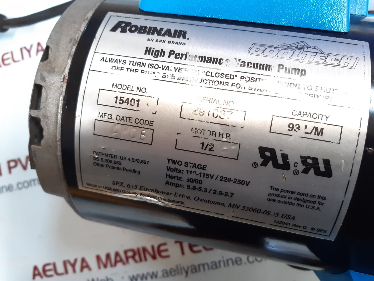 Robinair 15401 high performance vacuum pump 