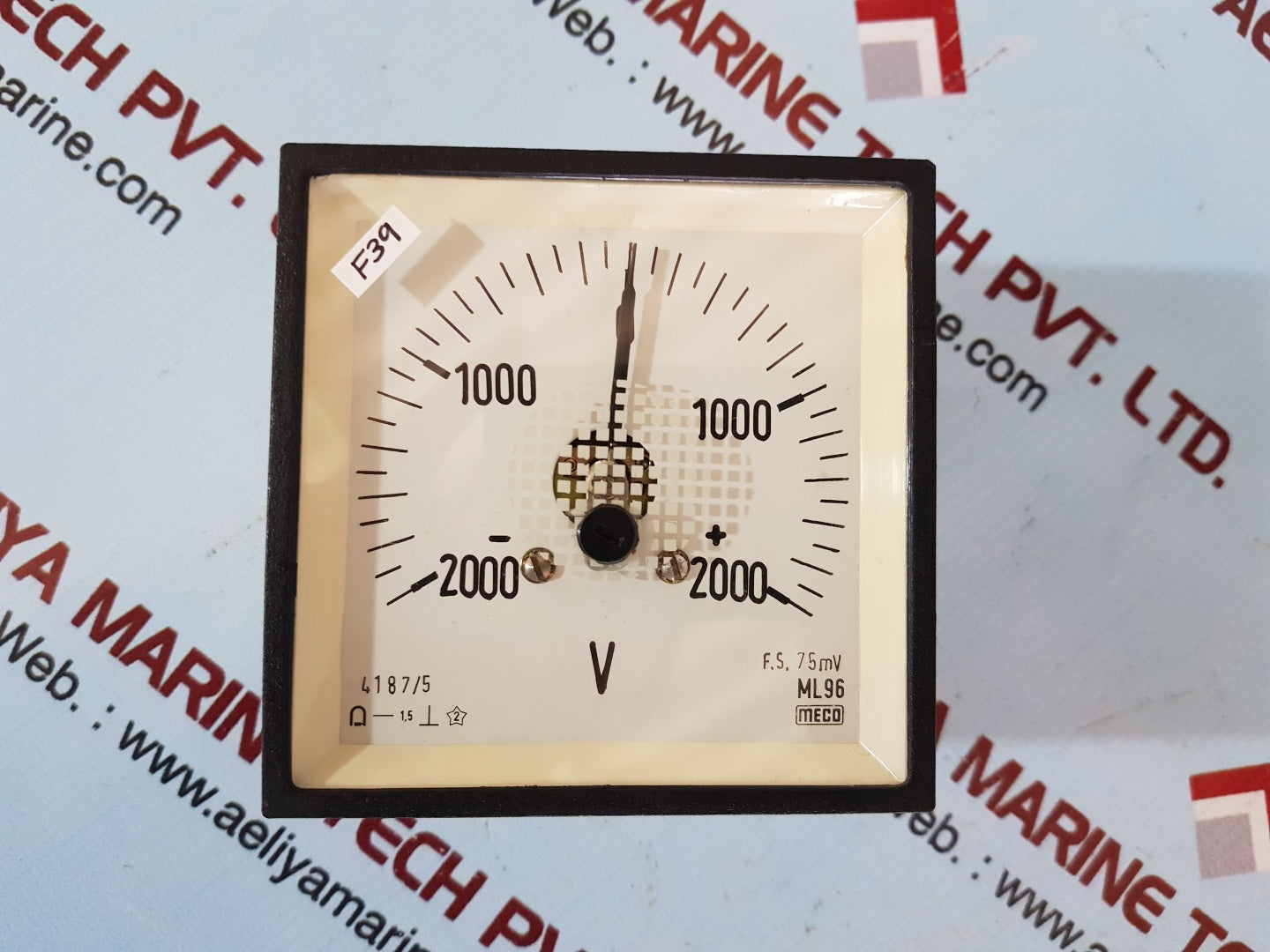 Meco ml96 dc moving coil din panel ammeter & voltmeter