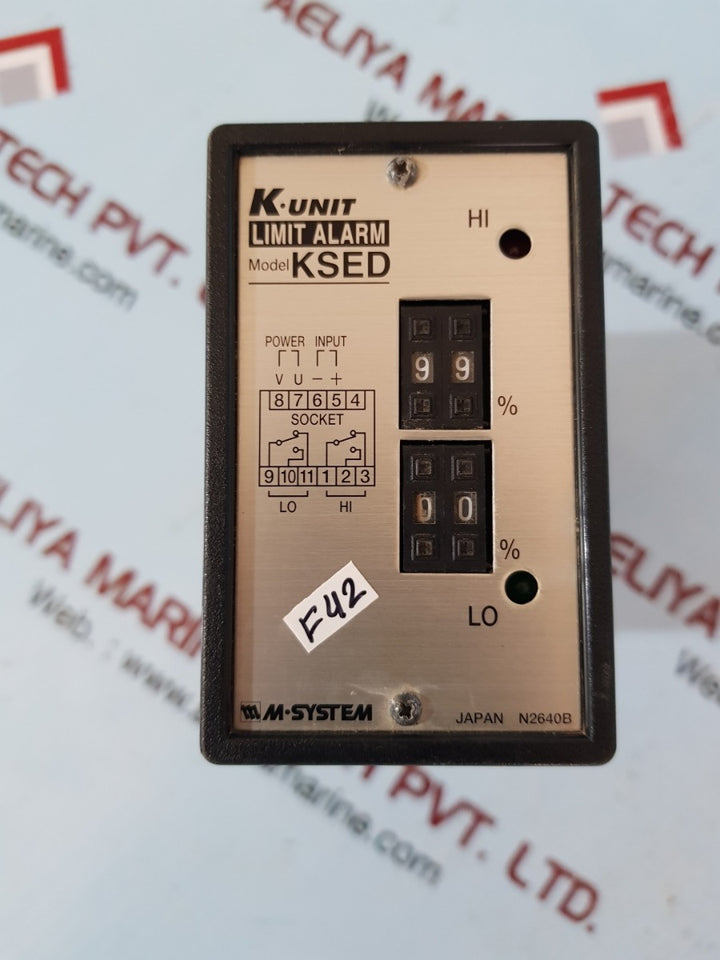 M.system ksed-a1-l3 k.unit limit alarm