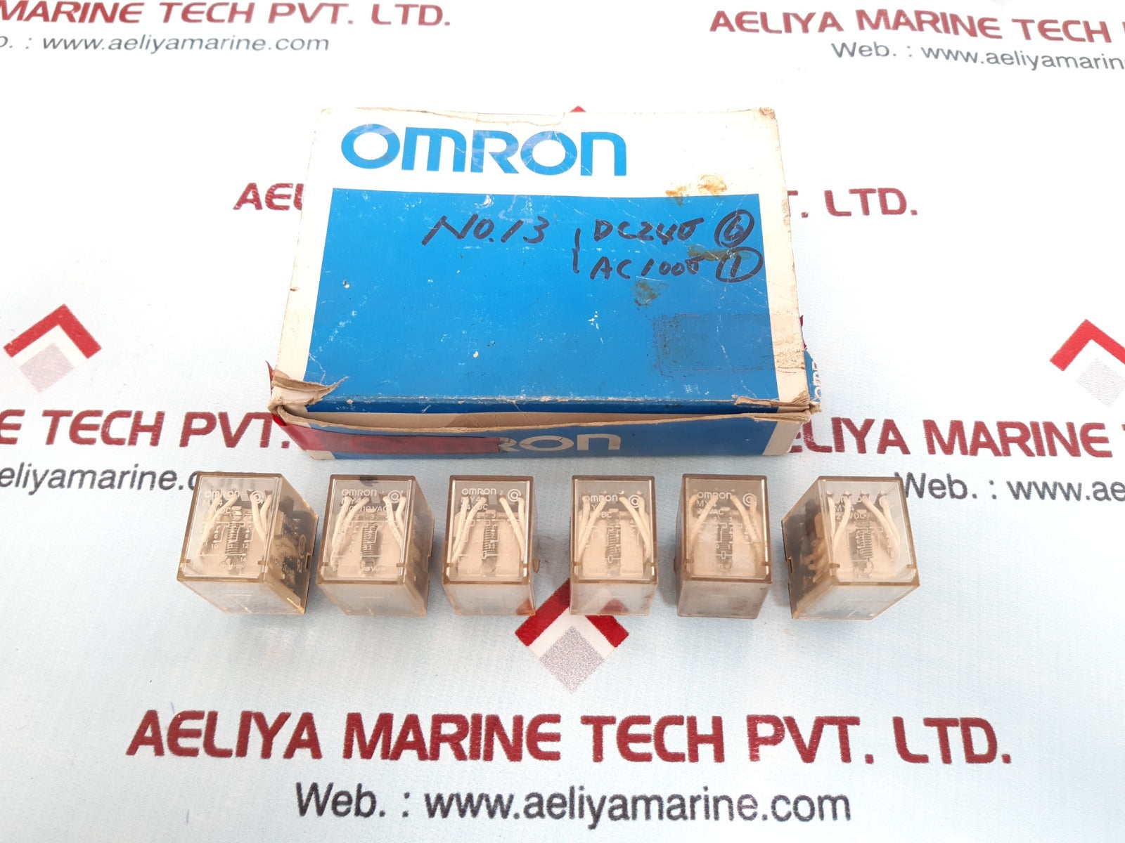 Set of 5x Omron my4 24vdc relay