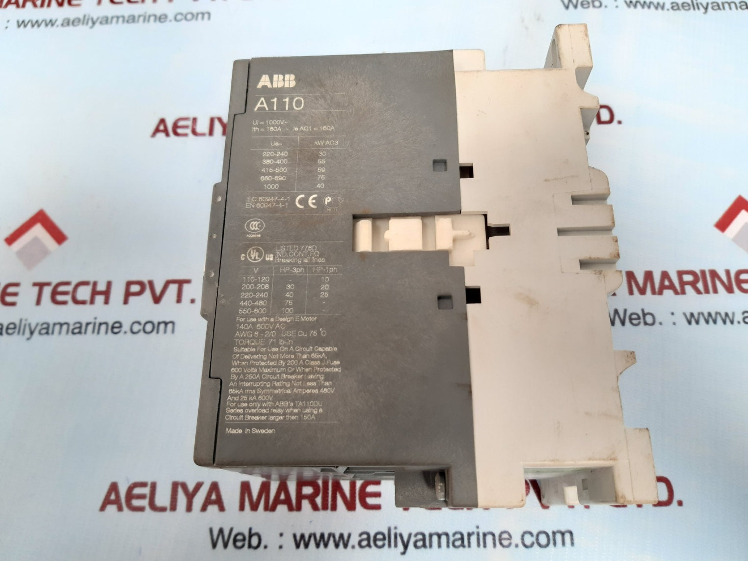 Abb a110-30 contactor 220-230v 50hz/ 230-240v 60hz