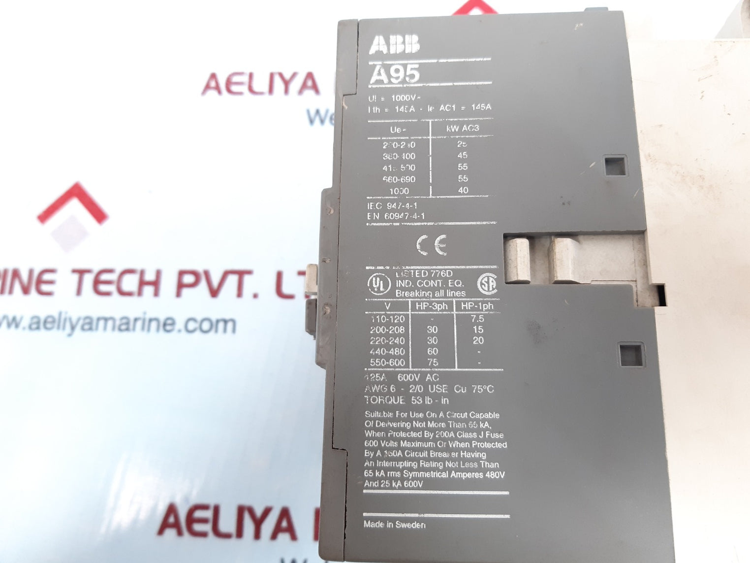 Abb a95-30 contactor 400-415v 50hz/ 415-440v 60hz
