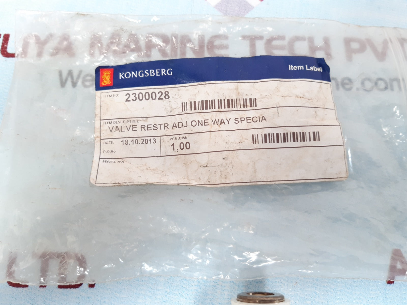 Kongsberg 2300028 valve 