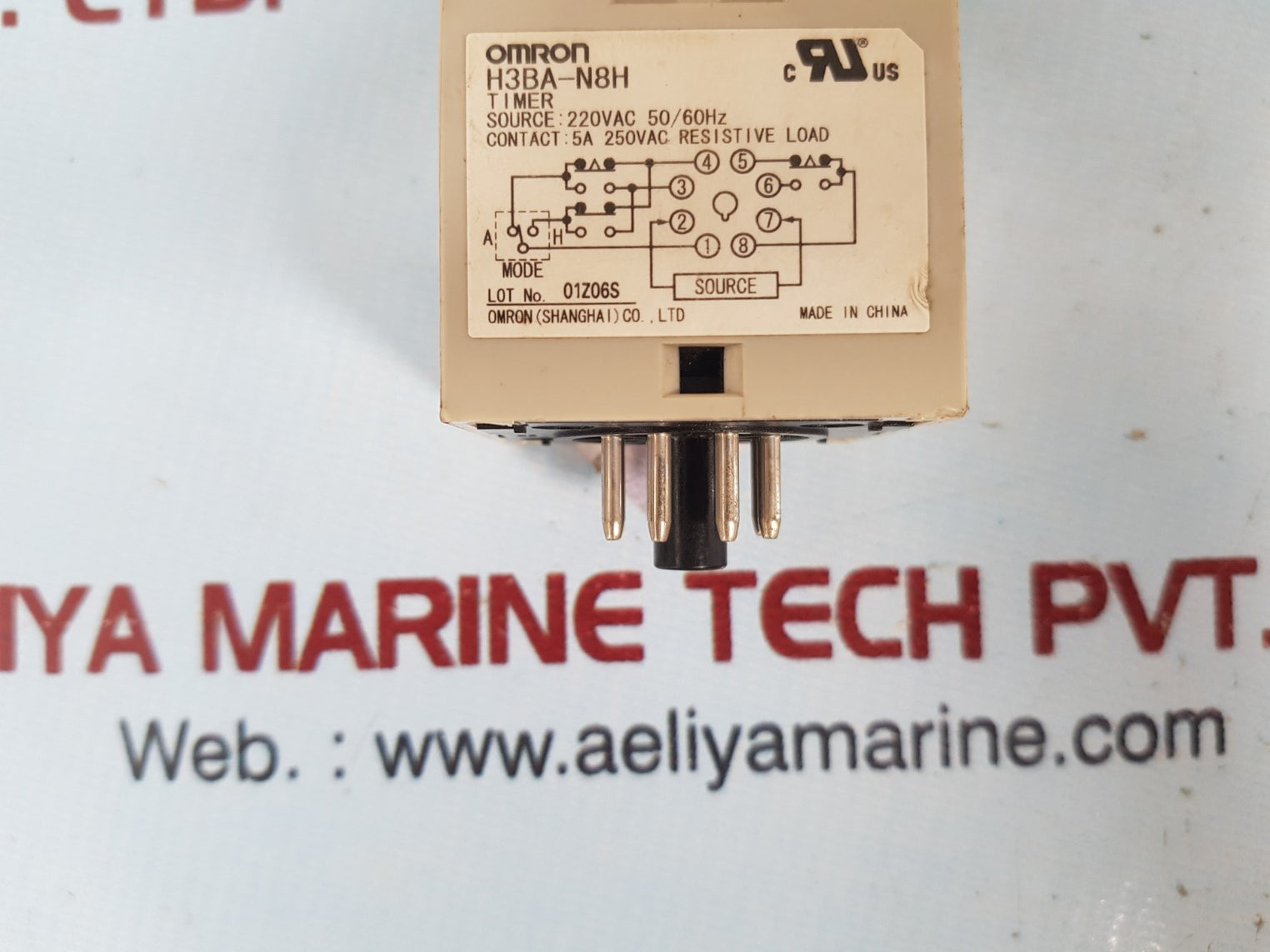 Omron H3Ba-n8H On Delay Timer 220Vac 50/60Hz