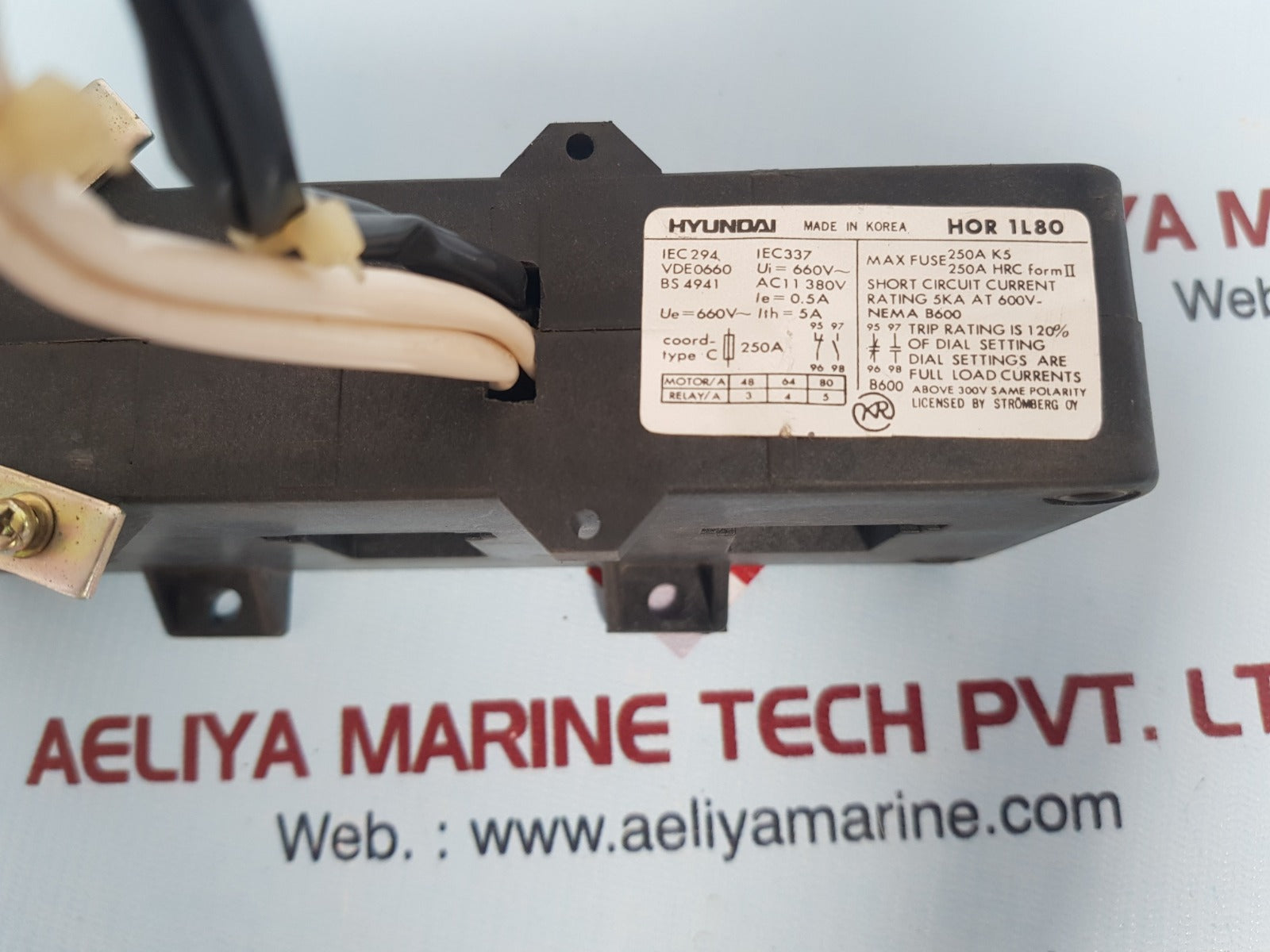 Hyundai hor 1l80 thermal overload relay 