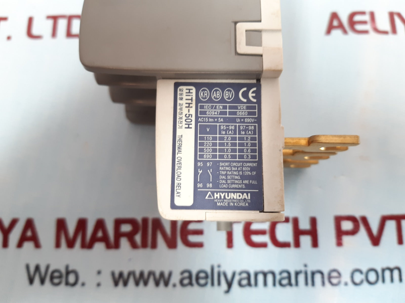 Hyundai hith-50h thermal overload relay 690v~