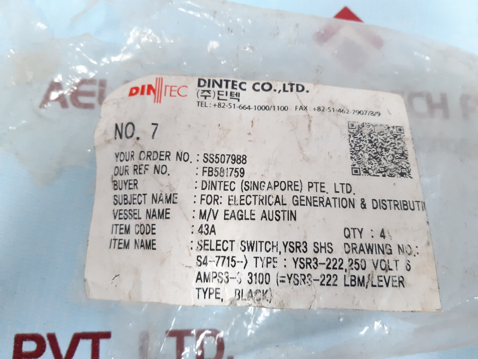 Yongsung ysar3-222l rotary switch