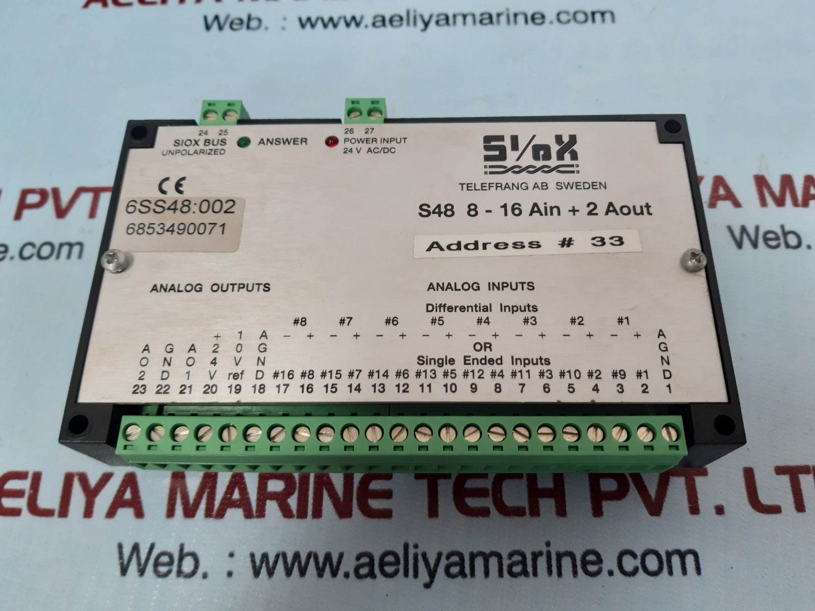 Siox s48 8-16 ain+2 aout input output module