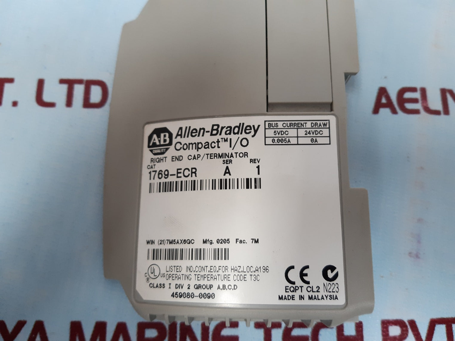 Allen-bradley 1769-ecr right end cap/terminator ser A rev 1