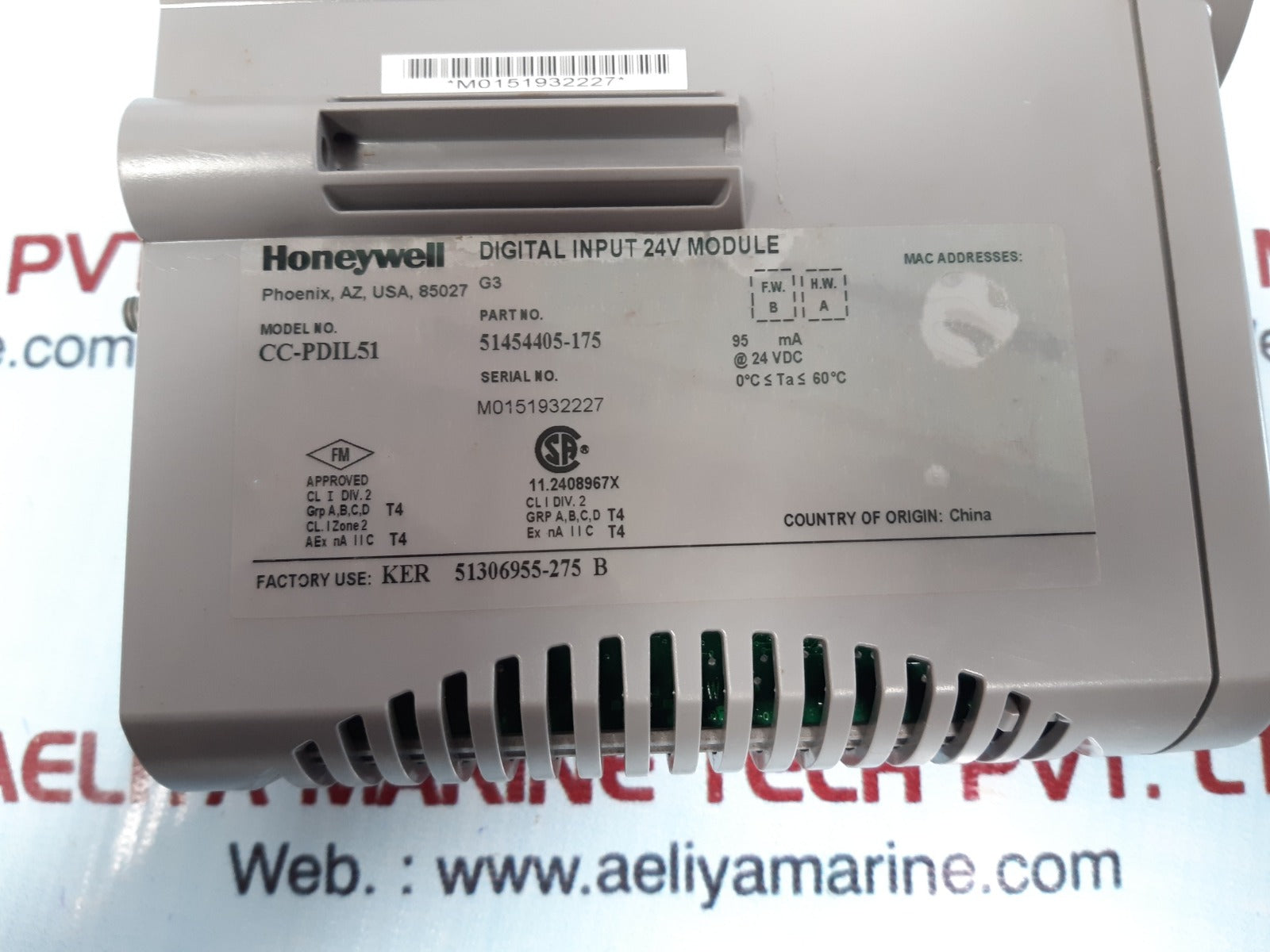 Honeywell cc-pdil51 digital input 24v module 51454405-175