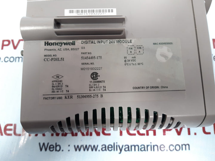 Honeywell cc-pdil51 digital input 24v module 51454405-175