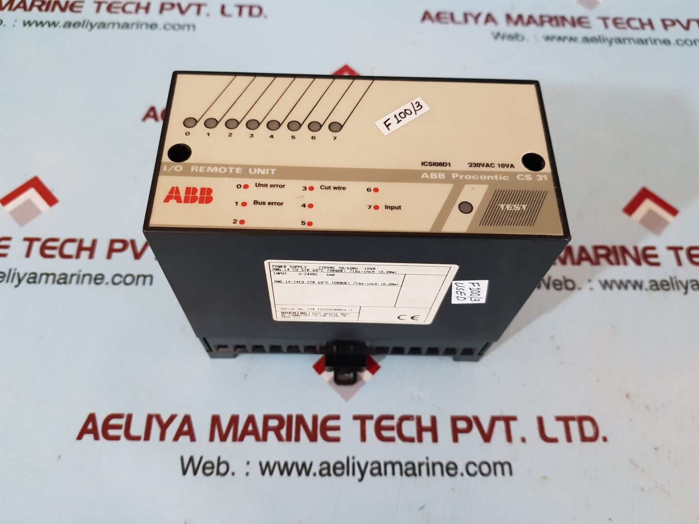 Abb cs31 icsi08d1 i/o remote unit 230vac 10va