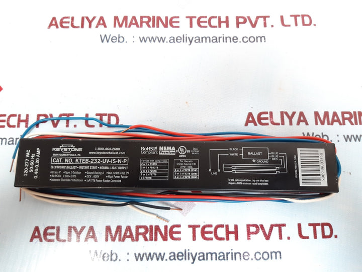 Keystone kteb-232-uv-is-n-p electronic ballast