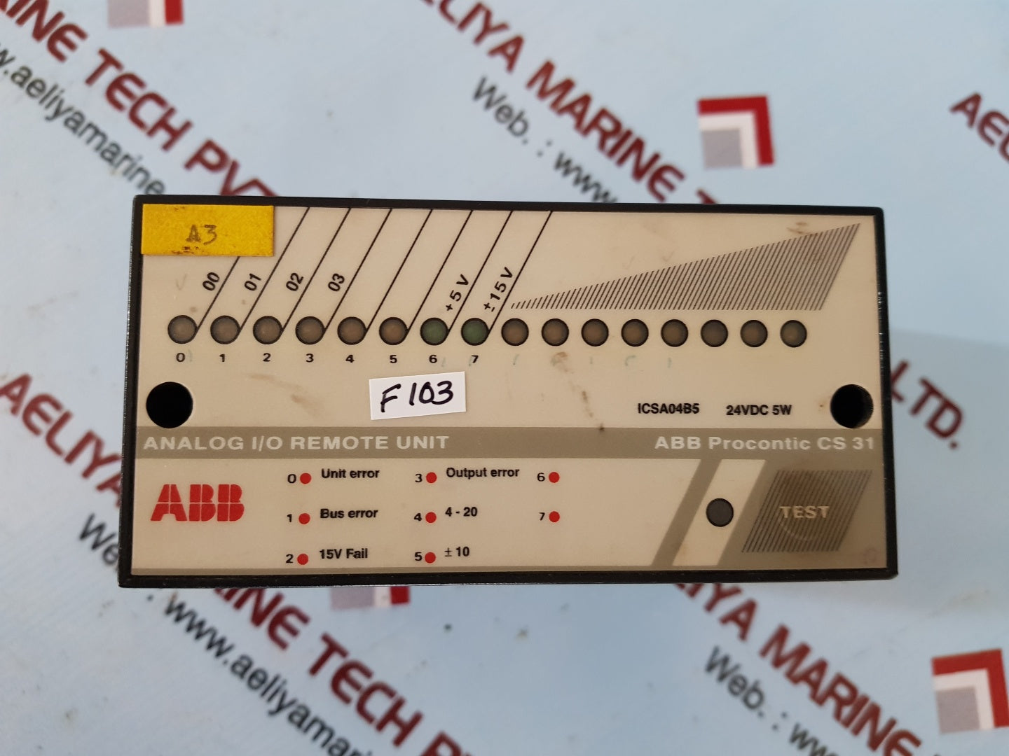 Abb procontic cs31 icsa04b5 analog i/o remote unit 24vdc 5w