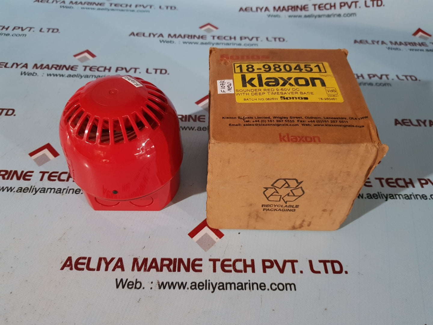 Klaxon sonos 0832-cpd-0298 sounder with deep timesever base 