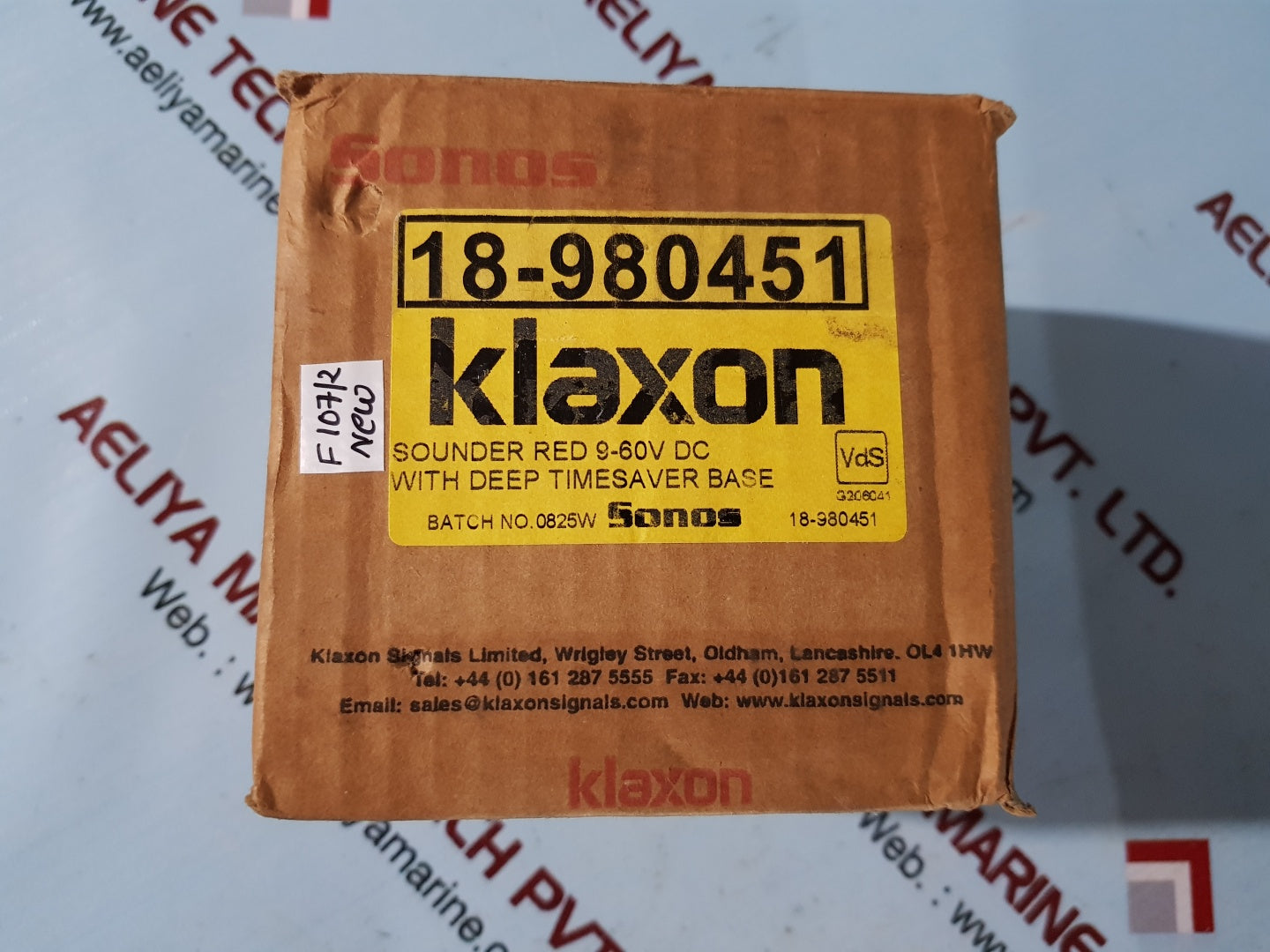 Klaxon sonos 0832-cpd-0298 sounder with deep timesever base 