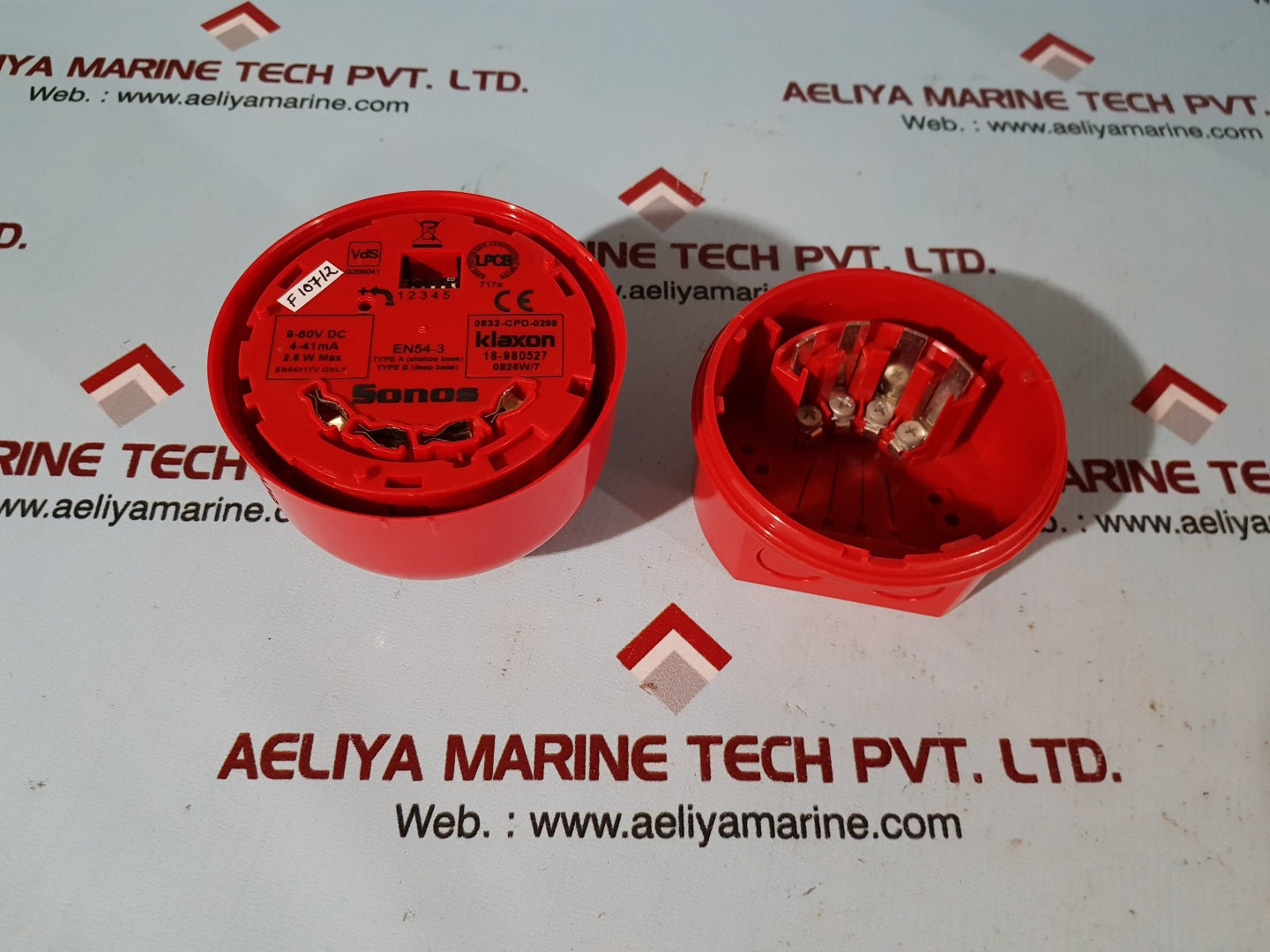 Klaxon sonos 0832-cpd-0298 sounder with deep timesever base 