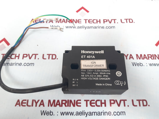 Honeywell et 401a ignition transformer 230v~0.25a 50/60hz
