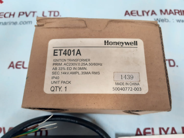 Honeywell et 401a ignition transformer 230v~0.25a 