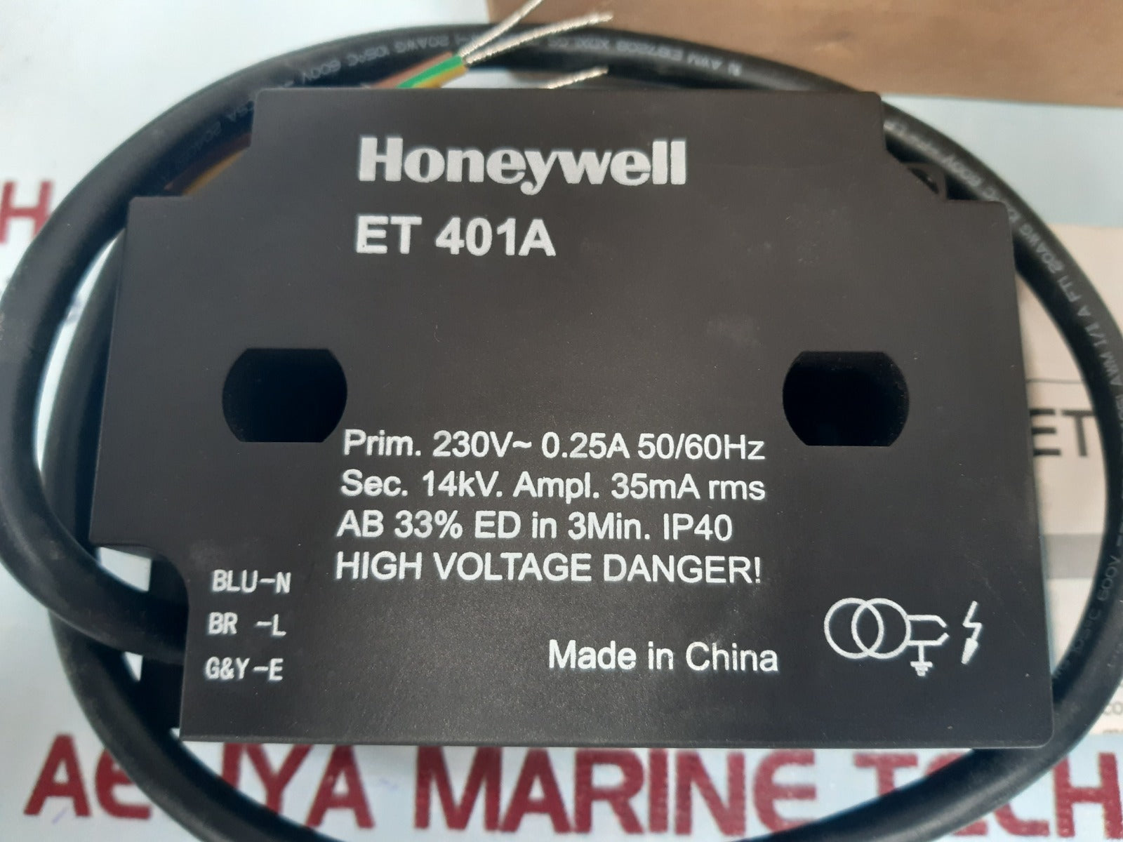 Honeywell et 401a ignition transformer 230v~0.25a 