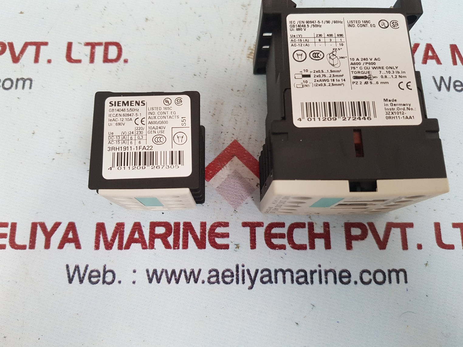 Siemens 3rh1911-1fa22/3zx1012-0rh11-1aa1 contactor