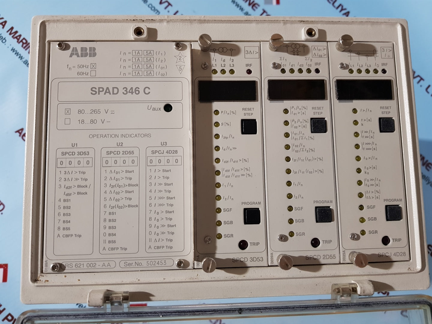 Abb spad 346 c3-aa differential relay