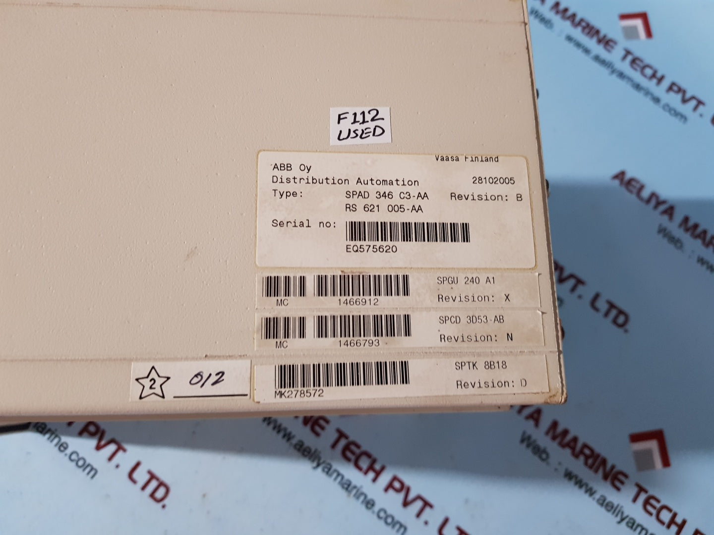 Abb spad 346 c3-aa differential relay
