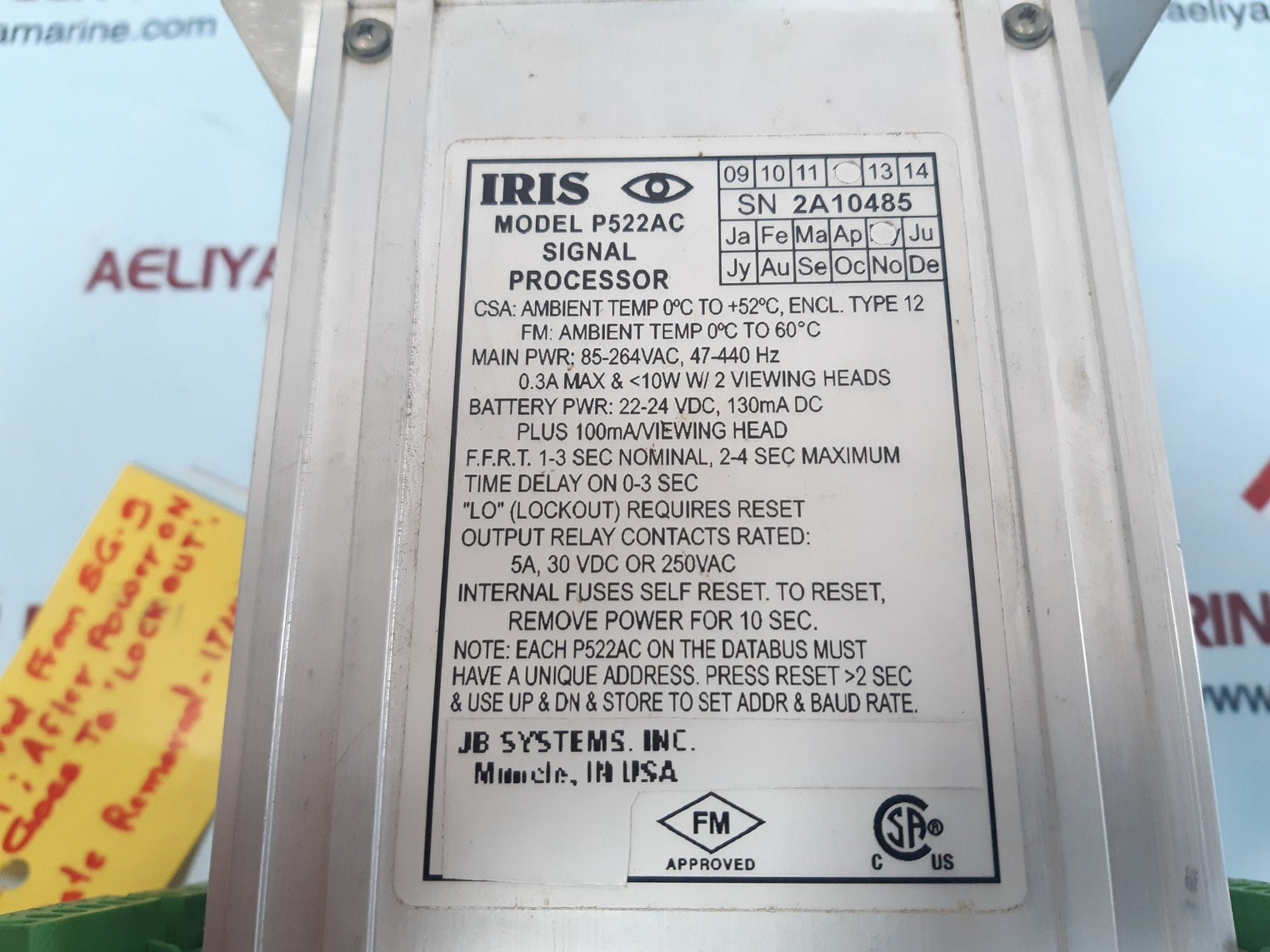 Iris p522ac signal processor