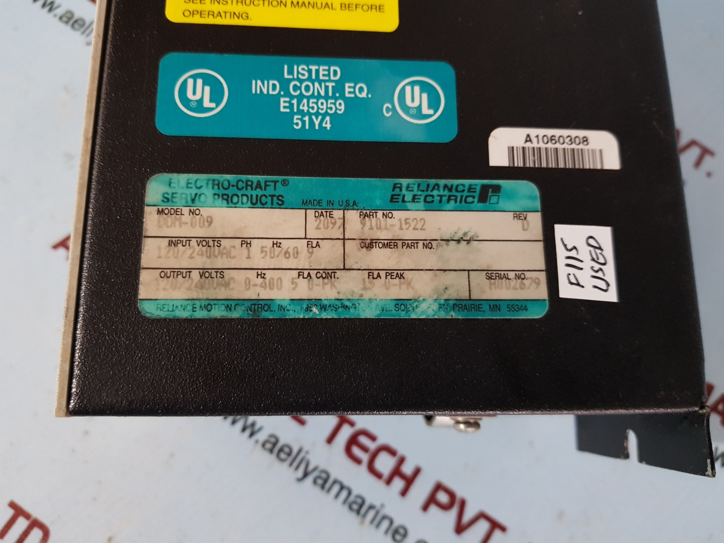 Allen bradley ddm-009 ultra series servo motor controller 9101-1522