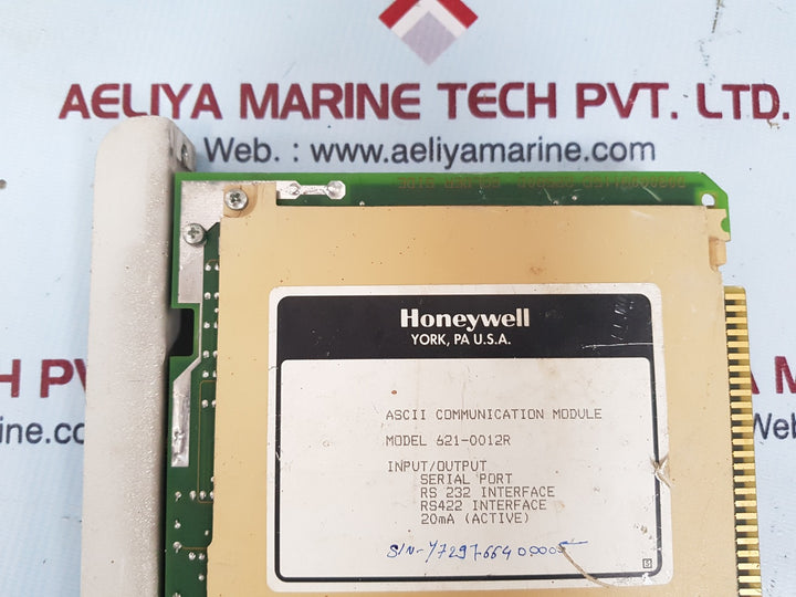 Honeywell 621-0012r ascii communication module