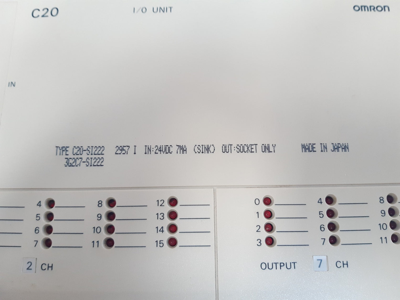 Omron c20-si222 3g2c7-si222 programmable controller