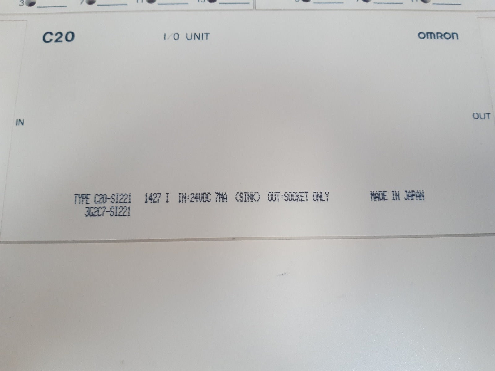 Omron c20-si221 3g2c7-si221 i/o unit