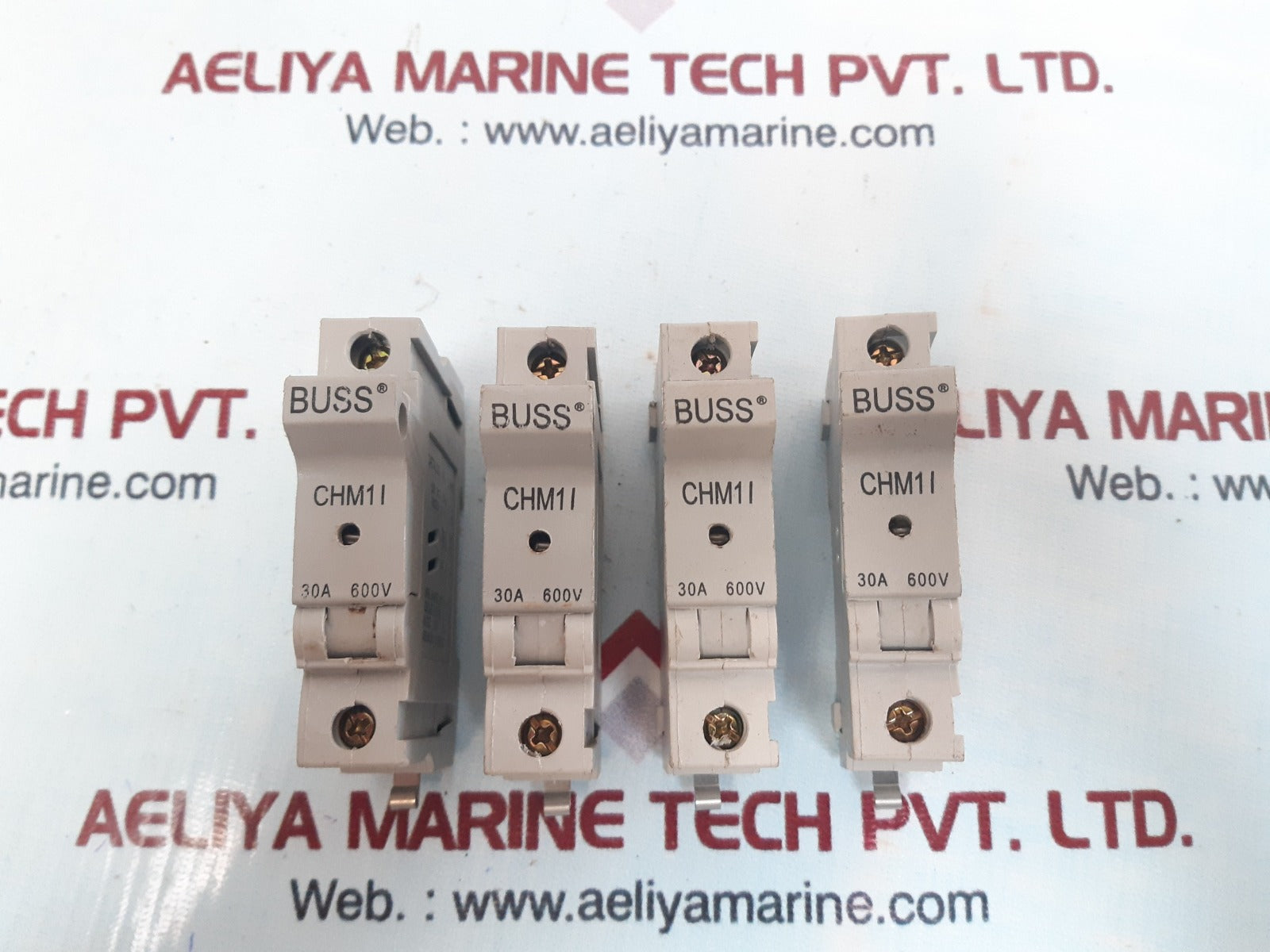 Set of 4x Buss chm1i fuse holder 30a 600v