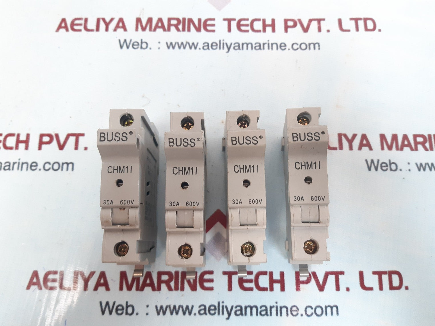 Set of 4x Buss chm1i fuse holder 30a 600v