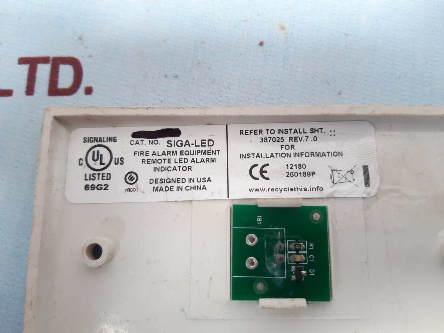 Signaling siga-led fire alarm equipment