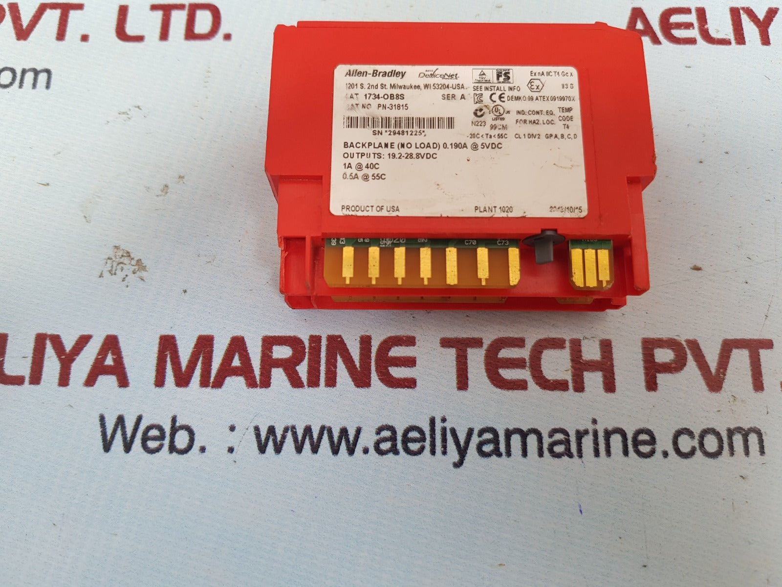 Allen-bradley 1734-ob8s safety source output module pn-31815
