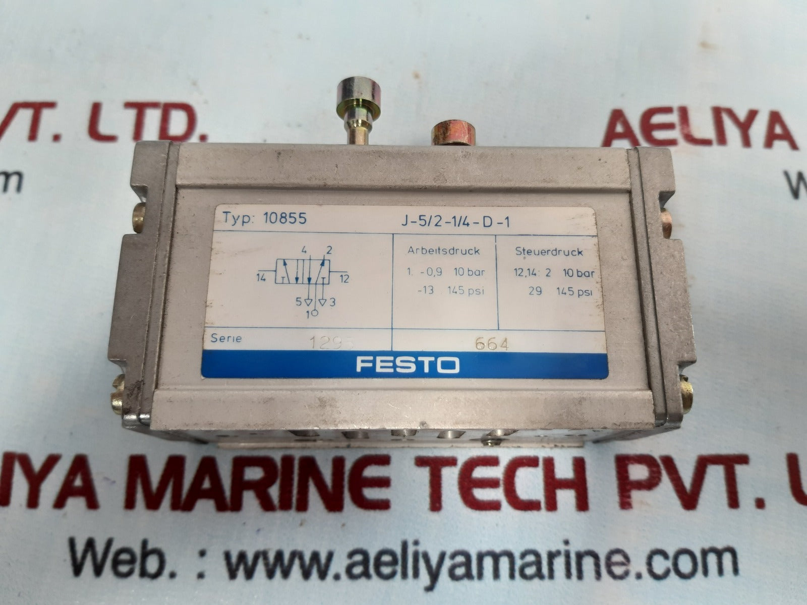 Festo 10855 j-5/2-1/4-d-1 pilot operated valve