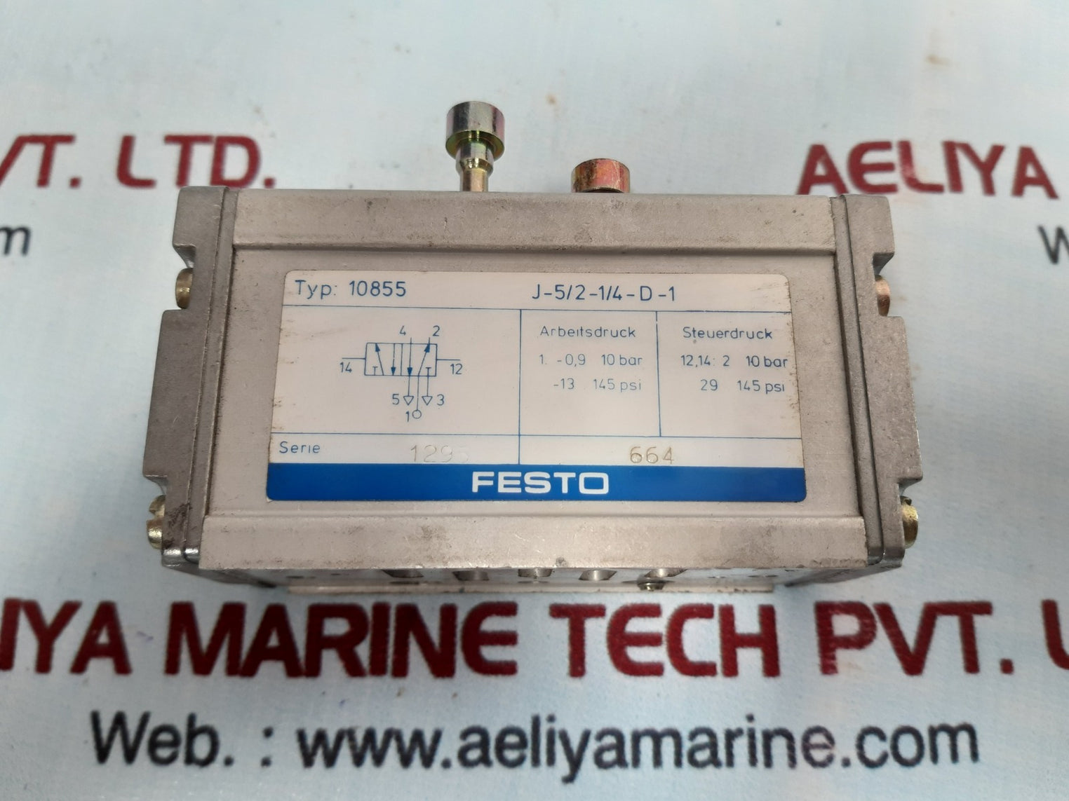 Festo 10855 j-5/2-1/4-d-1 pilot operated valve